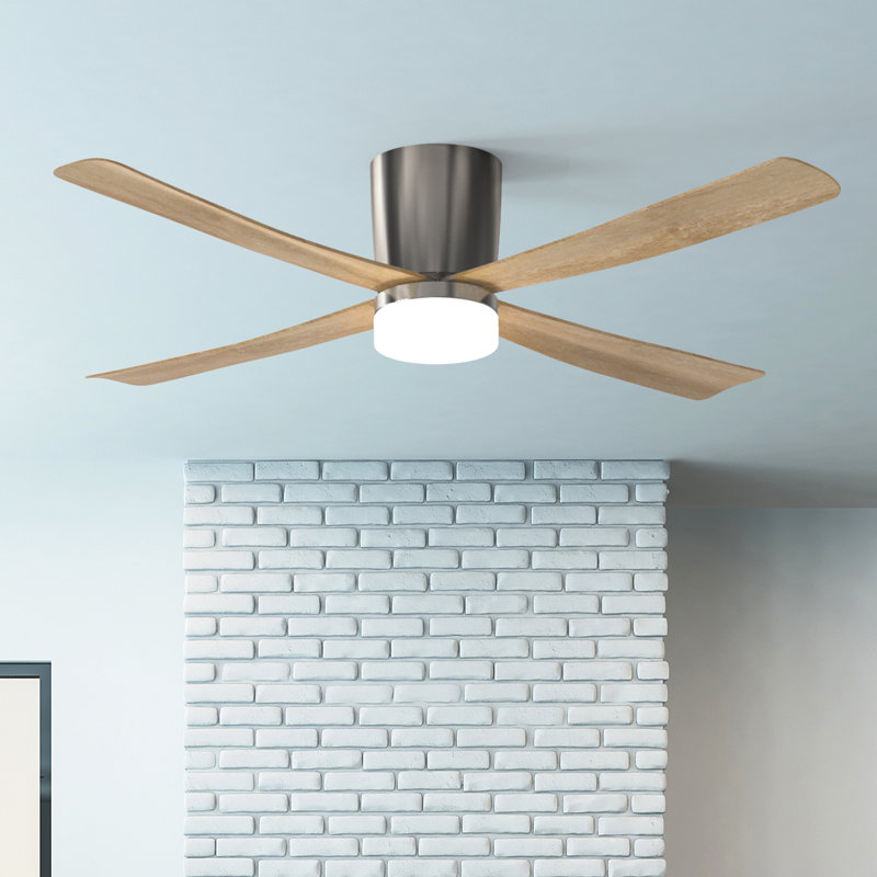 Billingsley 132cm Ceiling Fan with LED Lights, Pine