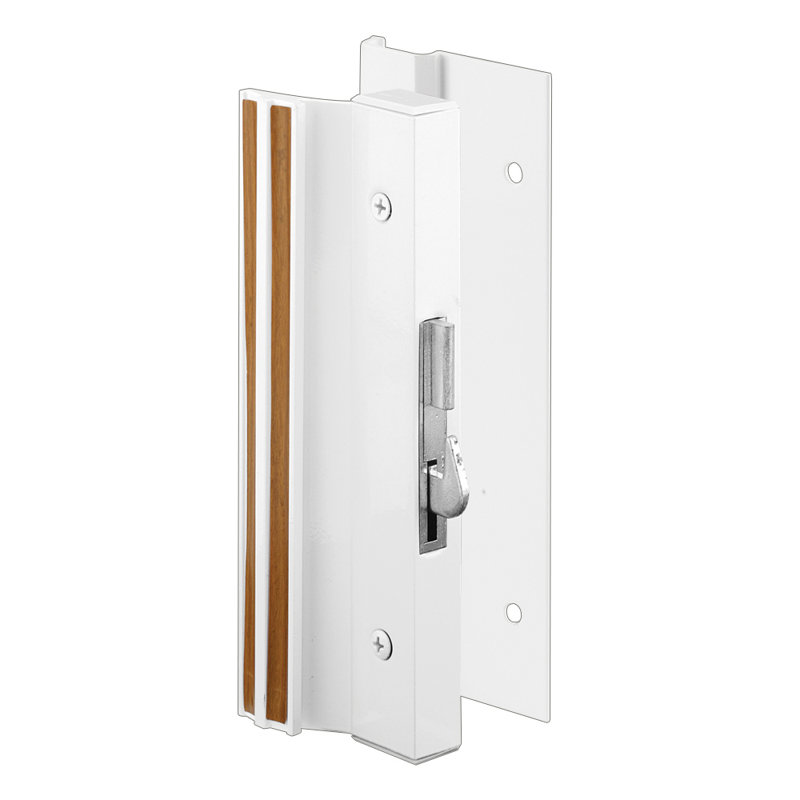 Aluminum and Diecast Clamp Style Sliding Door Handle, White (Single Pack)