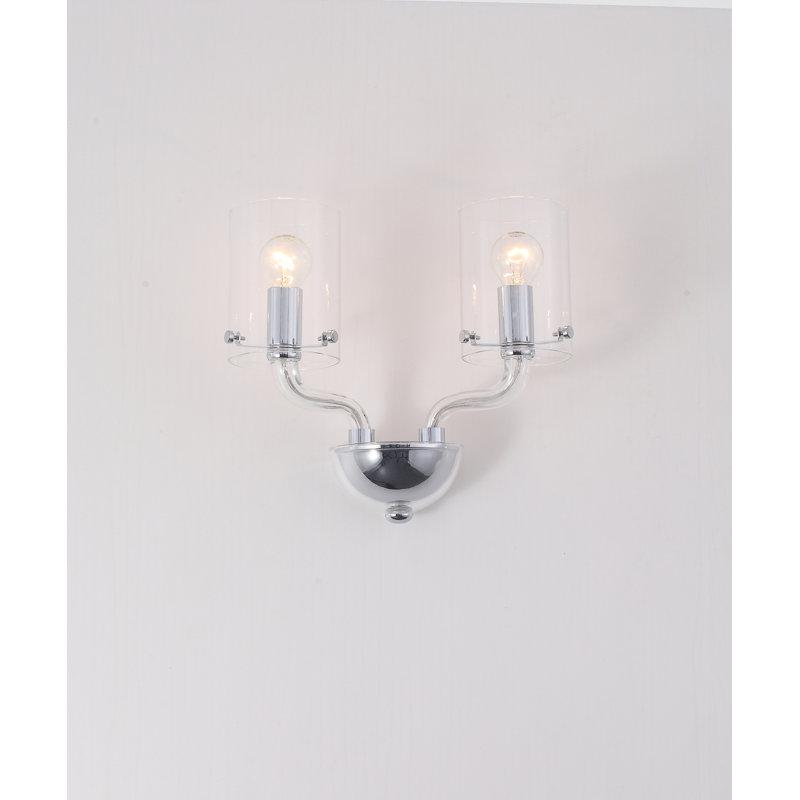 Linkwood Glass Candle Wall Light, Transparent