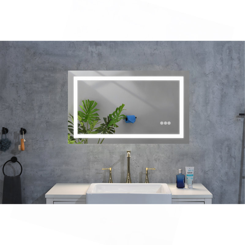 Versatile Bathroom Mirror With Advanced Functions For Enhanced Experience, 28" x 36", Rectangle