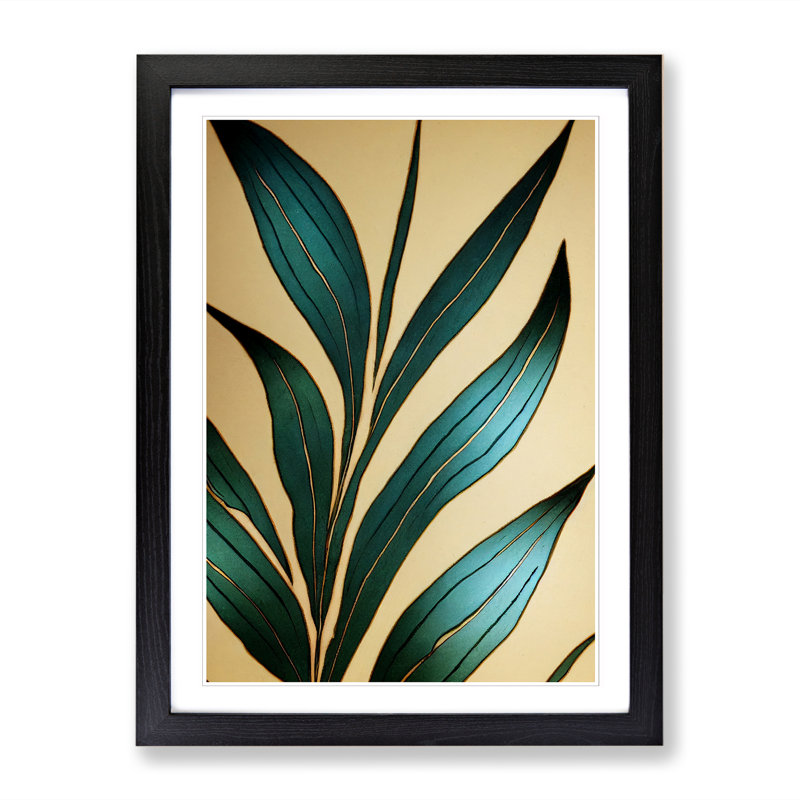 Waneta Fern Leaf Sgraffito - Wall Art, 46cm H x 34cm W x 2cm D, Oak