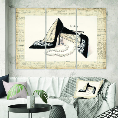 " Glamorous Black Diamond Stiletto I " 3 - Pieces