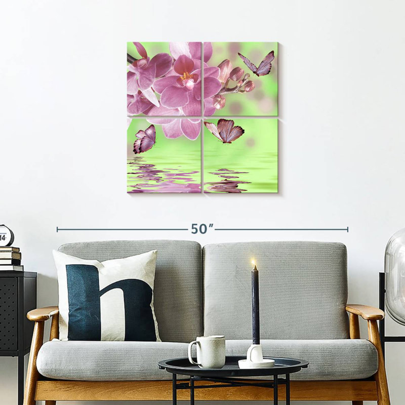 Fleurs d'orchidées Harnek, H 26 po x l 26 po