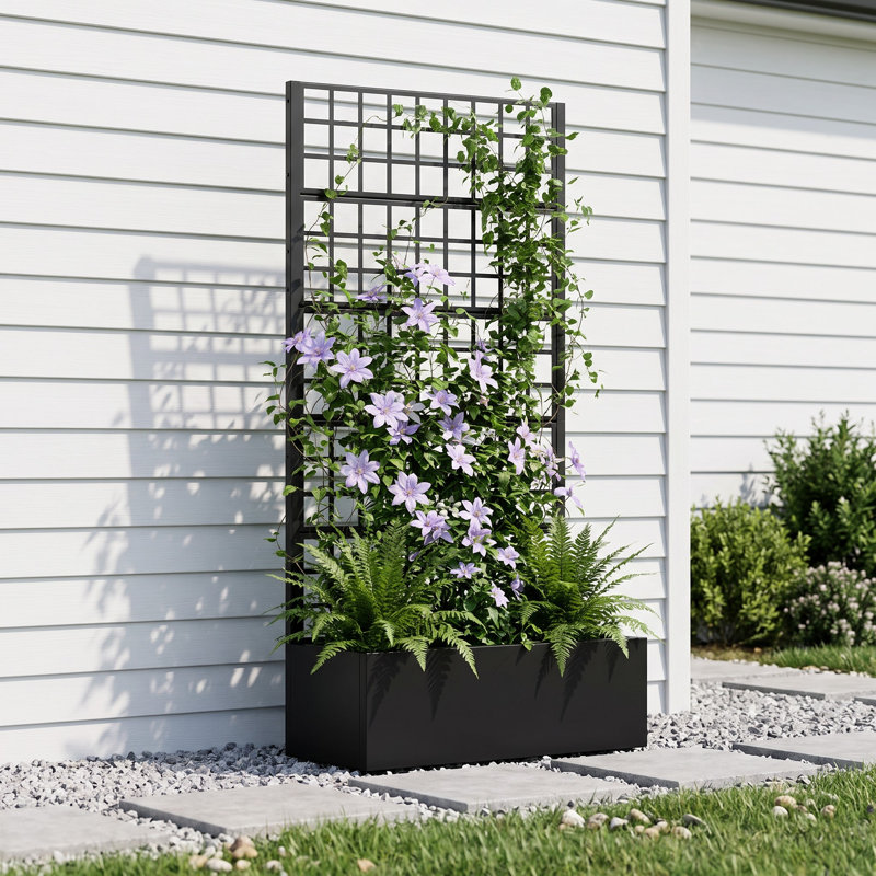 Planter Box, Black, 185cm H x 90cm W x 40cm D