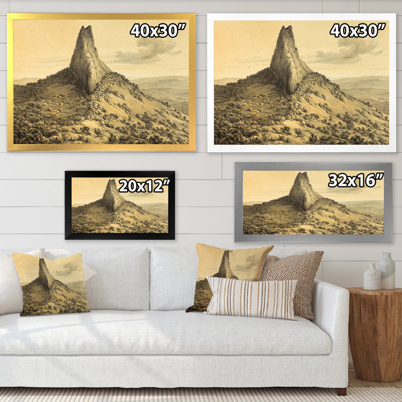 Nature of South America Vintage I - peinture sur toile, H 12 po x l 20 po x P 1 po, Cadre noir