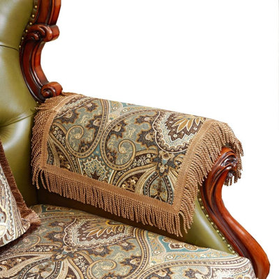 Ensemble de housses pour accoudoirs de canapé, protecteurs d'accoudoirs lavables pour canapé en cuir, ensemble de 2 housses de fauteuil inclinable antidérapant (café)