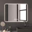 Miroir de salle de bain avec lumières DEL à l'avant et à l'arrière, 3 couleurs et 5 niveaux d'intensité réglable