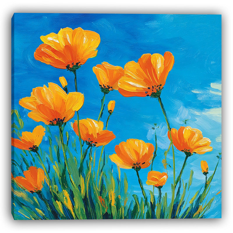 Wild Bloom Serenade - Art mural sur toile tendue, H 40 po x l 40 po