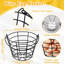 2 Pcs Egg Holder Basket Spiral Egg Skelter Countertop Dispensing Rack Metal Collecting Egg Storage,Fresh Egg Basket Black