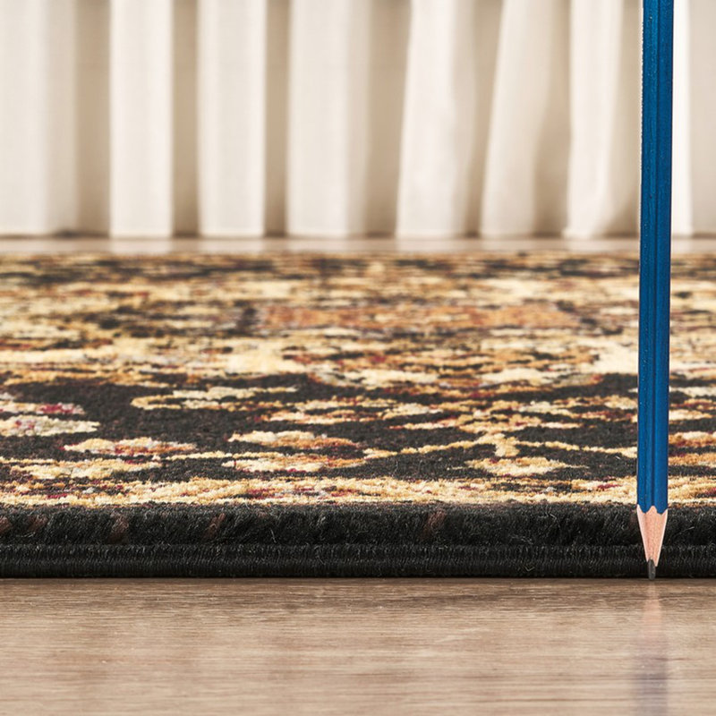 Contemporary Indoor Area Rug, Black, Runner 2'7" x 7'3"