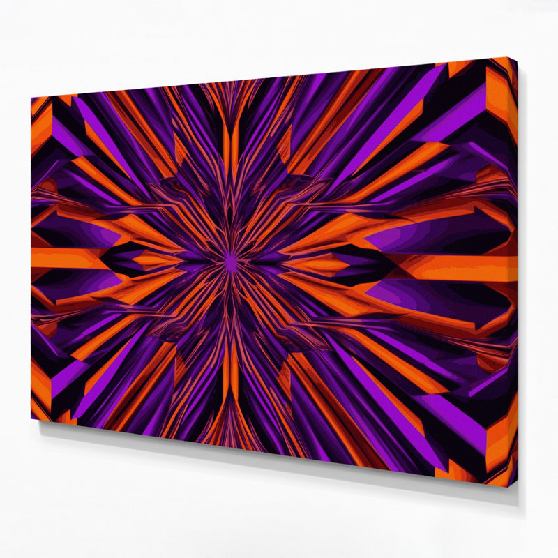 «Op Art 18», art mural sur toile mauve, H 11 po x l 14 po