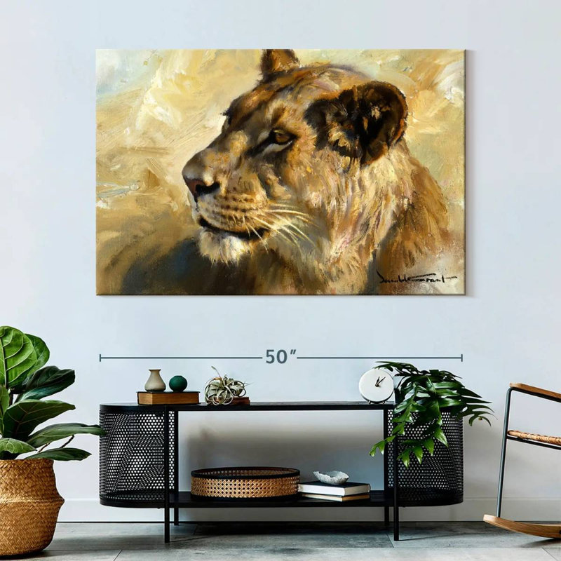 Lioness Study, 34" H x 51" W