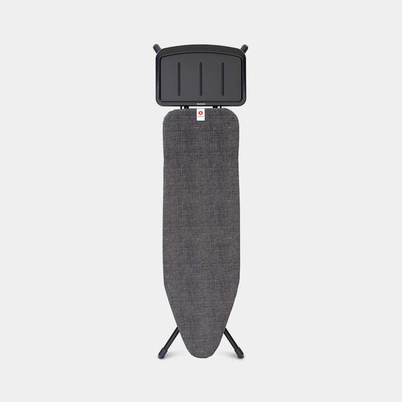 Brabantia Size B Ironing Board with Solid Steam Unit Holder, Grey/Black