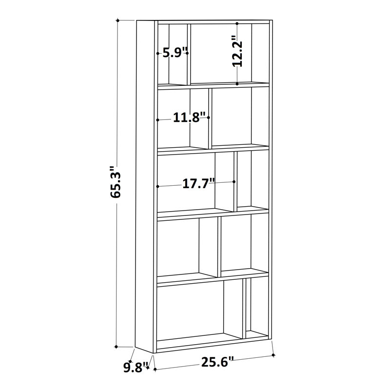 Geometric Bookcase, Antracite