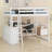 Loft Bed With Desk And Shelves,Drawers-1597874502
