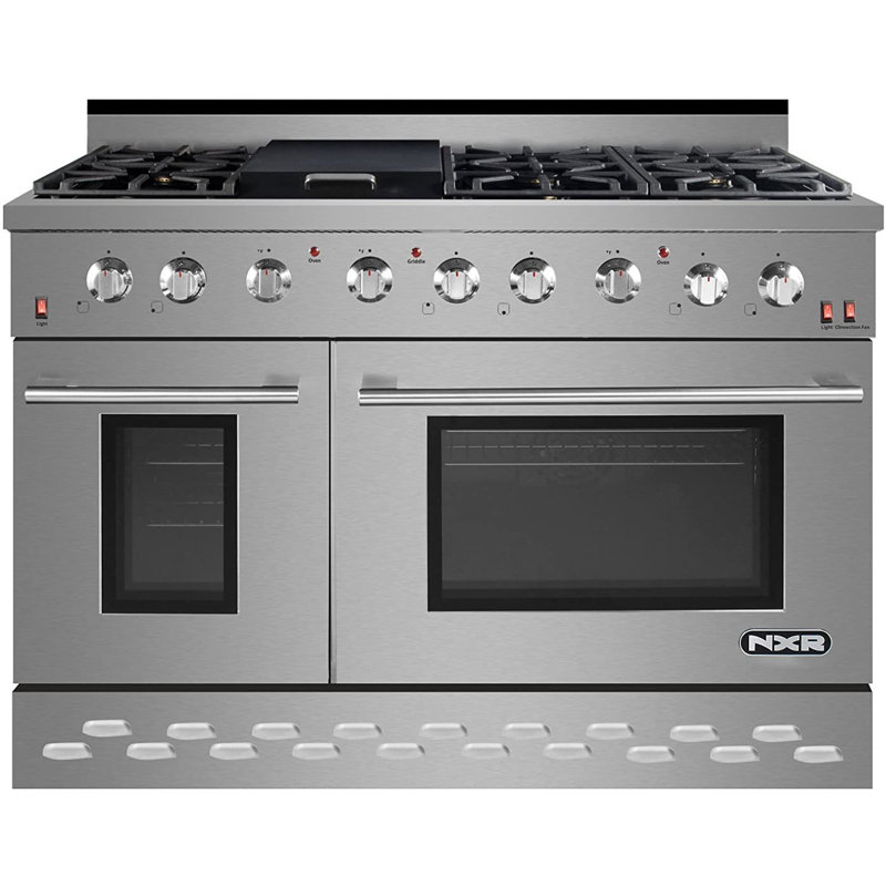 NXR Professional Ranges 48 " 7.2 Gas and Liquid Propane Range with Grate Cooktop