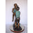 Ayan Young Boy and girl dancing around fountain bronze statue-Size 28" x 13" x 38"H