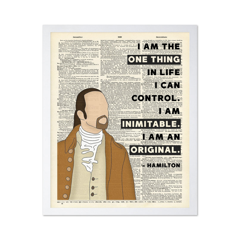 I Am An Original No2, Poster, 12"H x 16"W, White Framed