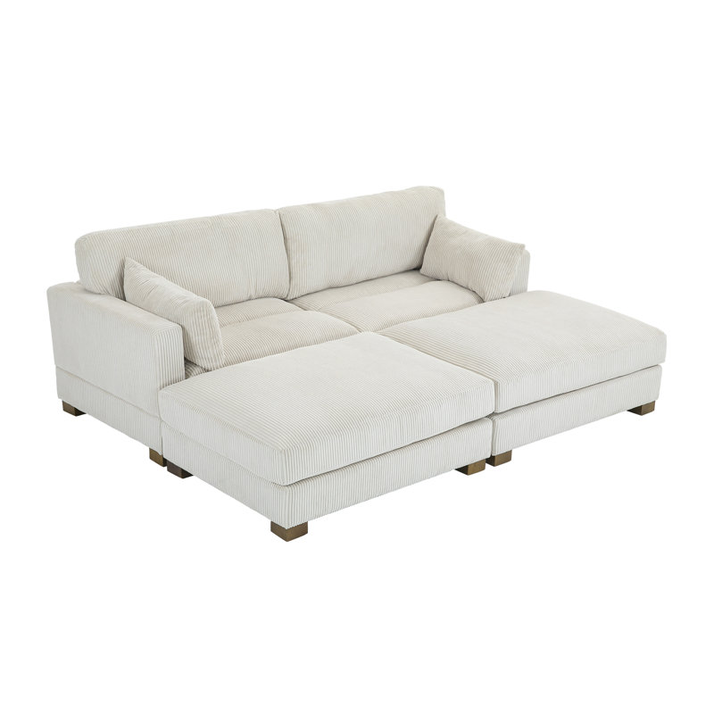 Bentura 221.5Cm Square Arms Modular Sofa, Beige