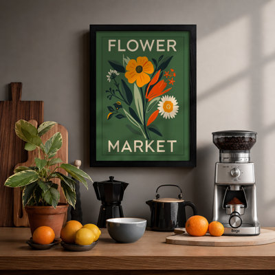 Flower Market Poster Modern - Print