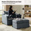 Fauteuil à housse avec roues et repose-pieds Cario-98143554