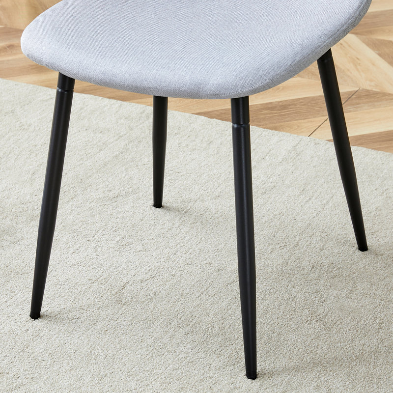 Comfortable Linen-Cotton Dining Chair Set - Six Pieces Integrated Seat And Backrest,Linen-Cotton Material,Modern Home Matching