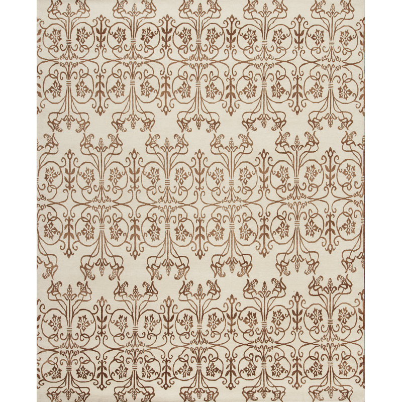Modern Tibet Hand Knotted Area Rug, Rectangle 4' x 6'