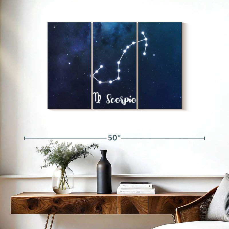 Adella Scorpio Zodiac Constellation, 24" H x 38" W