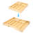 Expanding Drawer Utensil Organizing Tray in Bamboo with Removable Knife Storage