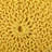 Bordeaux  Knitted Cotton Round Pouf, Yellow-962869141