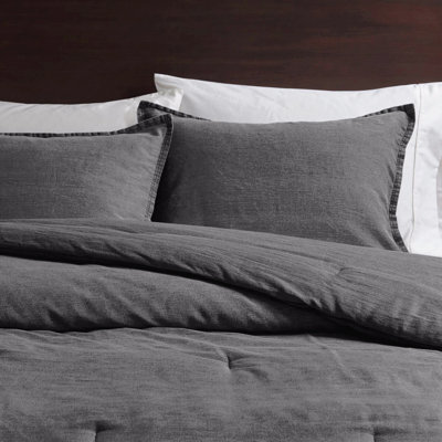3PCS Full/Queen Twill Washed Comforter Set