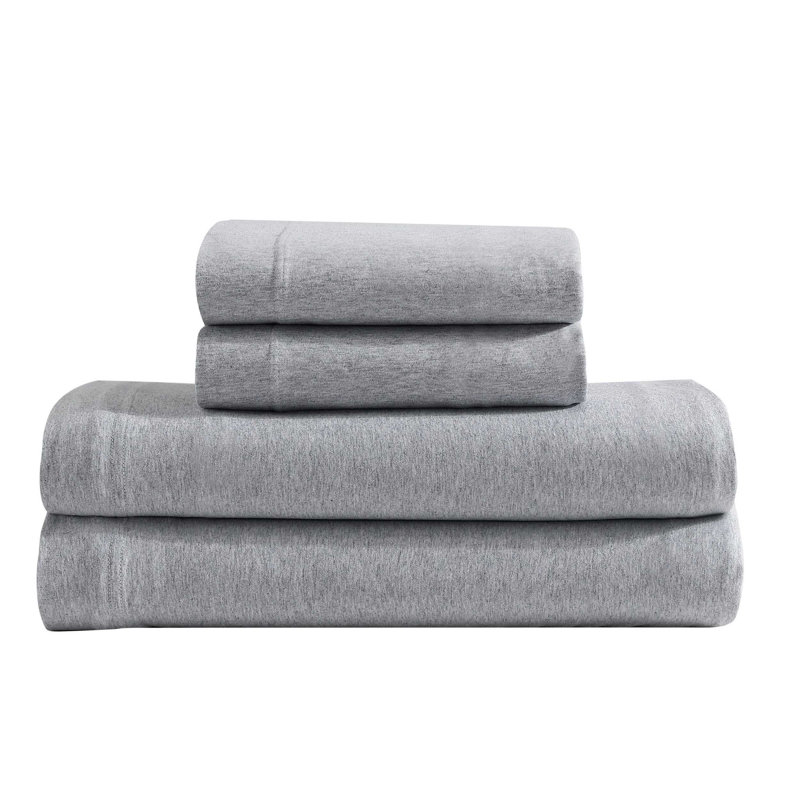 Ensemble de draps 4 pièces Calvin Klein, Bleu gris, Ensemble de draps et de 2 taies d'oreiller pour tr
