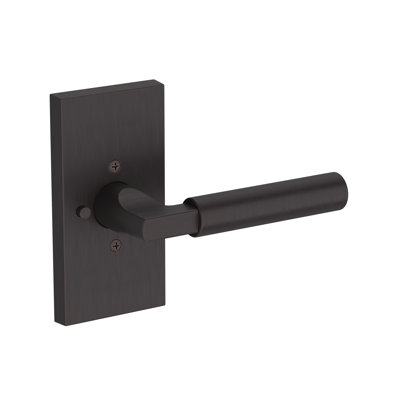 Lake Forest Privacy Lever with Contemporary 5in Rose in Venetian Bronze