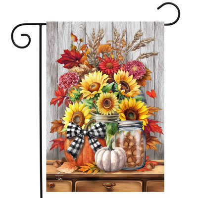 Drapeau de jardin tournesols et mamans
