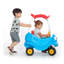 Grow'n Mister Coupe - Voiture-jouet pour enfants avec poignée à pousser, carte d'identité personnalisable, rangement pour le coffre et klaxon de travail - jouet intérieur / extérieur stable pour les tout-petits