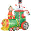 Train gonflable avec le père Noël (vert)