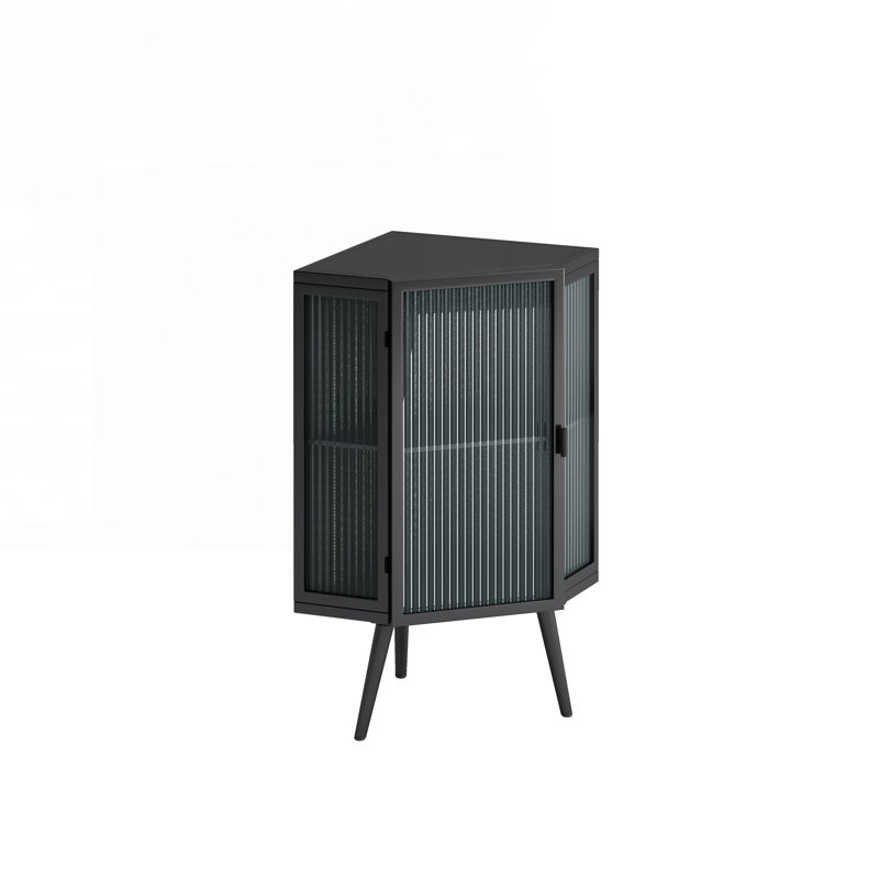 22.25" Floor Coner Cabinet, Black