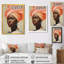 «60S Pastel Retro African Geometric Portrait I - Modern Art», art mural-776599029-776599032