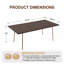Ensemble de table de salle à manger de luxe à effet grain de bois avec pieds en métal-202819536-202819539