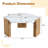 Harmonia 31" Pentagonal Coffee Table with Marble-Effect Top & Triangular Wood Base