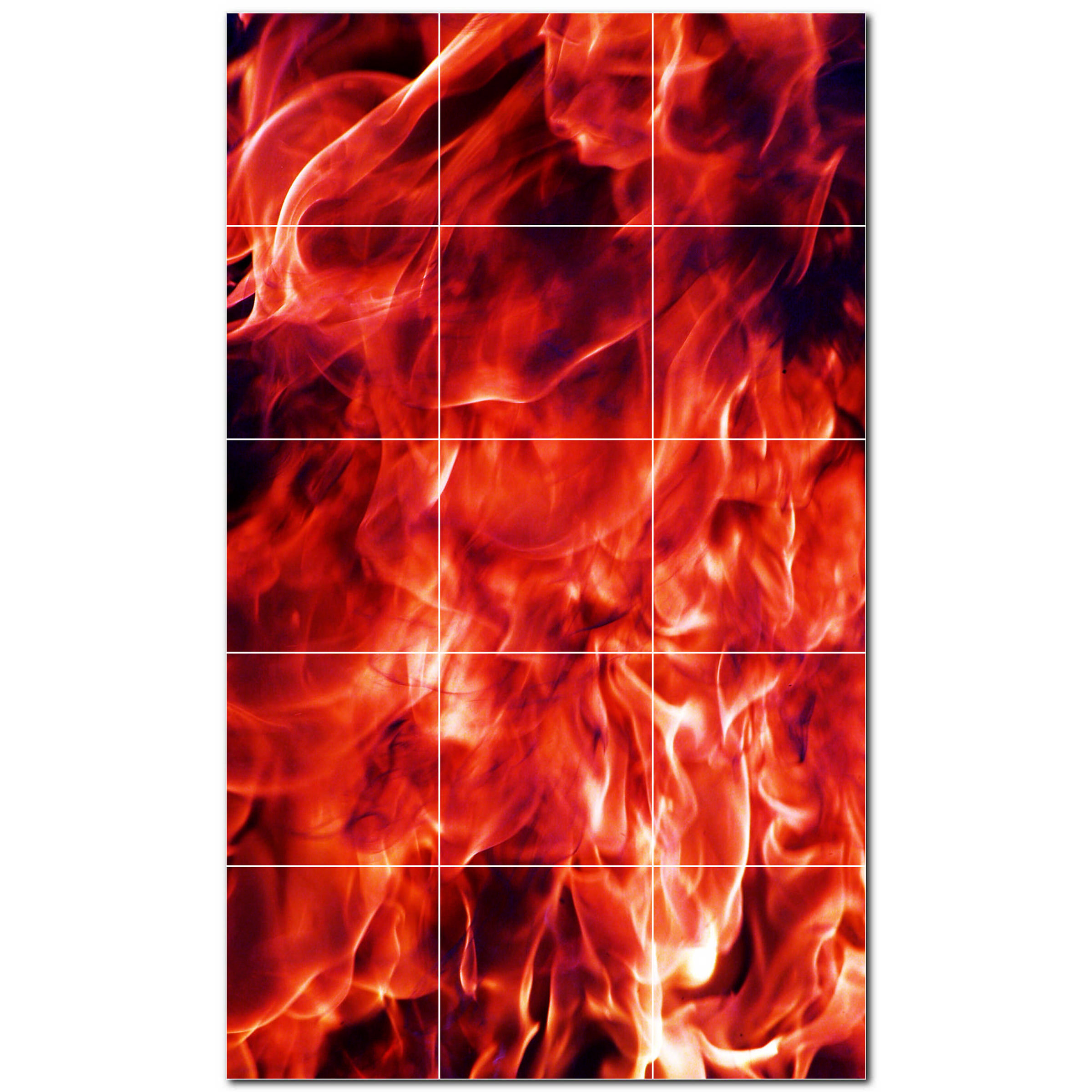 Picture tiles 36 x 60 ceramic fire photo decorative mural tile