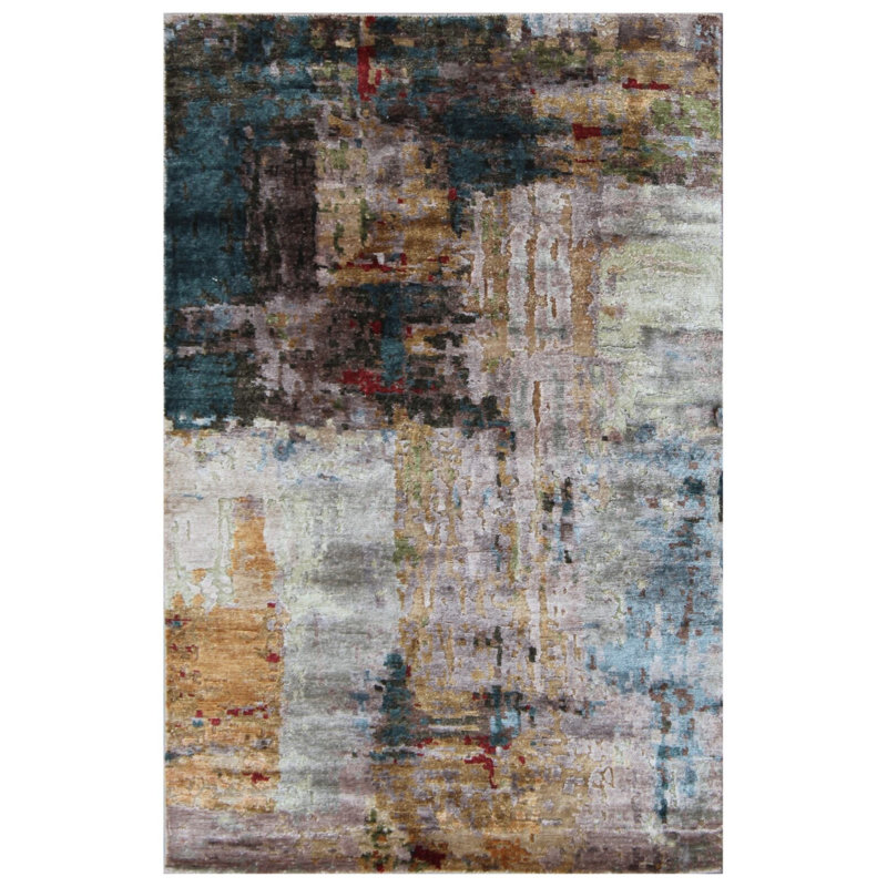 Tapis contemporain noué à la main Dover