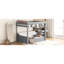 Lit superposé convertible en bois avec rangement, style moderne pour la maison