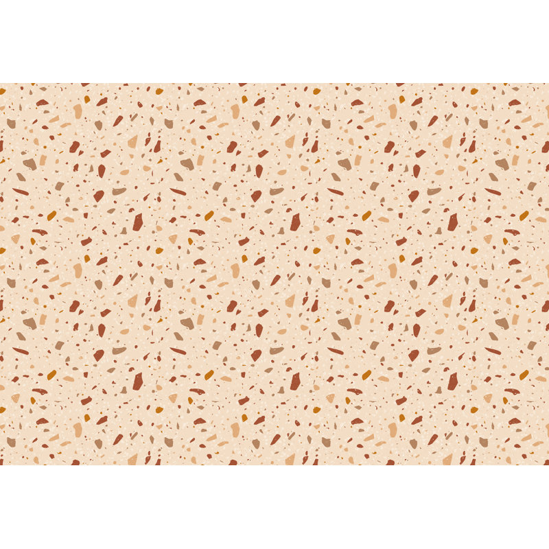 Ruslana Vinyl Machine Printed Area Rug, Rectangle 5'3" x 7'6.6"