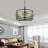 4 - Light Dimmable Lantern Drum Chandelier