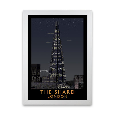 The Shard London At Night 1 Piece Single Picture Frame Wall Art