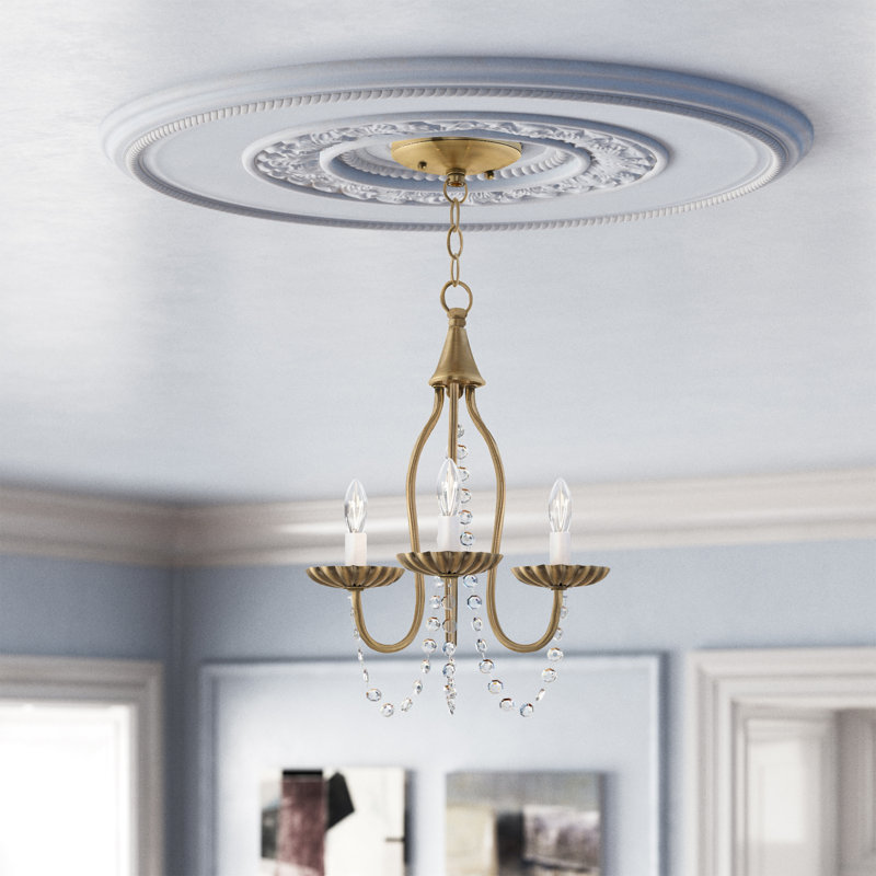 Lustre 3 lumières façon bougie Burvale, Argent argent