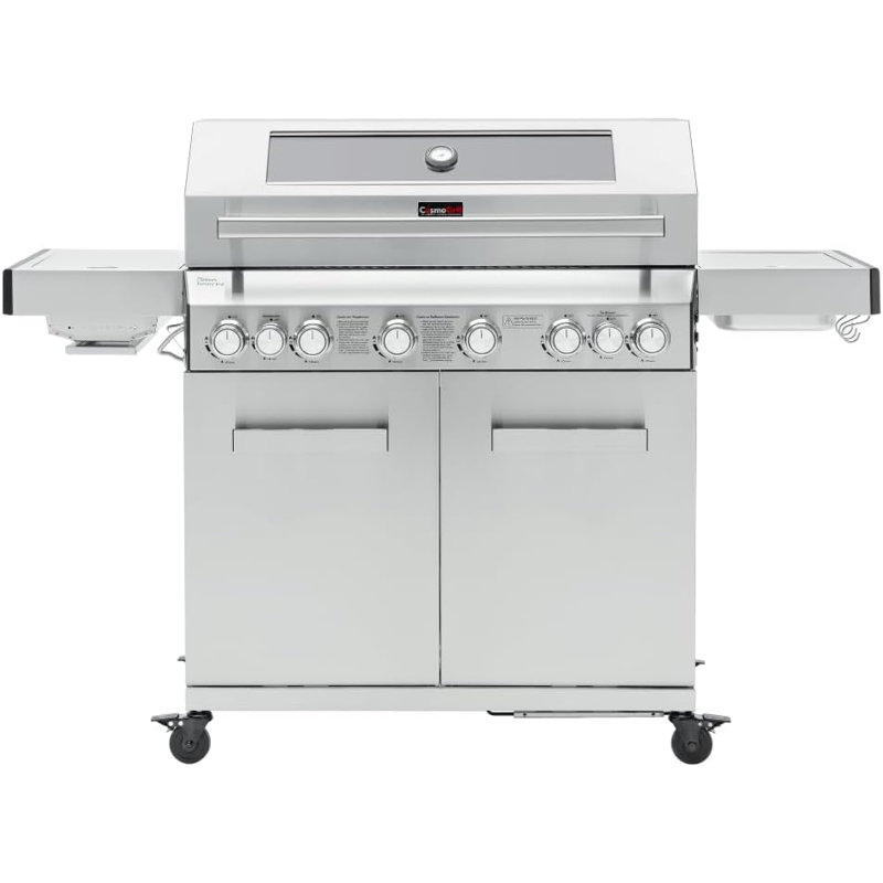 COSMOGRILL 6 - Burner Freestanding 96222.39 BTU BTU Gas Grill with Side Burner and Cabinet