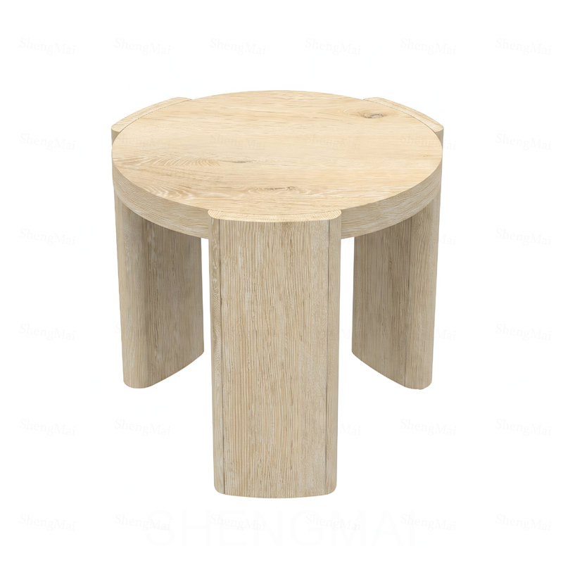 Modern Style Natural Finish Round Dining Table