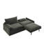 Canapé-lit convertible 4 places en chenille 4 places - Canapé Cloud avec rangement, port USB et coussin 2 en 1 gris foncé-174421407